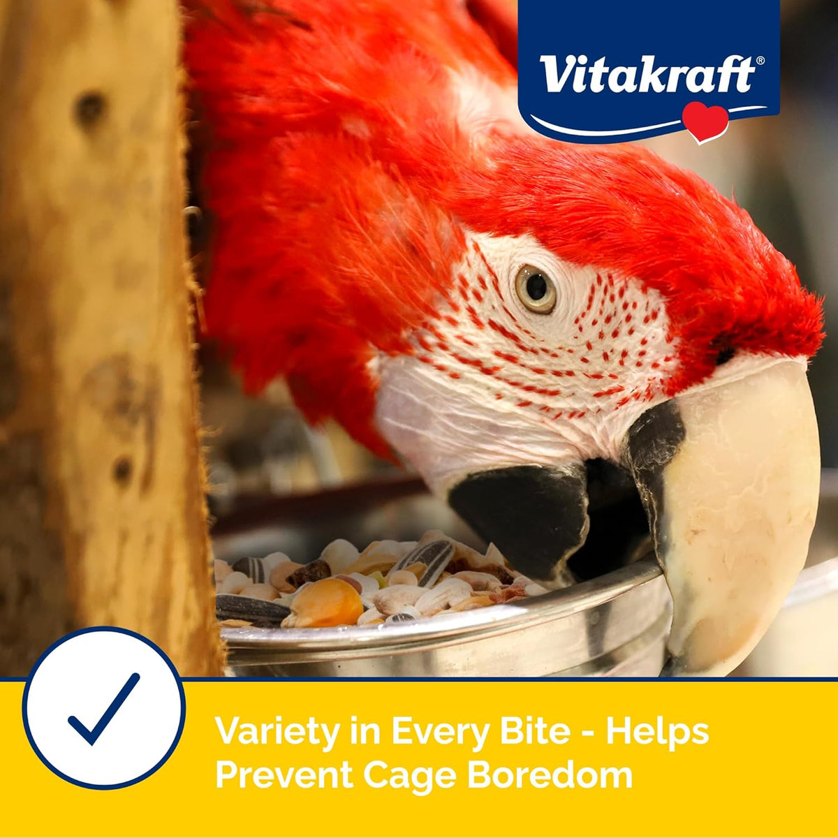 Vitakraft Menu Premium Parrot Food - Vitamin-Fortified - Macaw, Amazon, Conure, and Parrot Food for