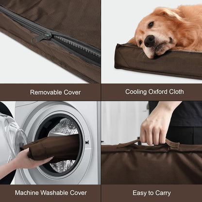 Outdoor All Weather XL Dog Bed, Waterproof Dog Bed for Extra Large Dogs, Orthopedic Egg Foam Pet