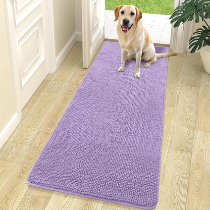 OLANLY Dog Door Mat for Muddy Paws 70x24, Absorbs Moisture and Dirt, Absorbent Non-Slip Washable
