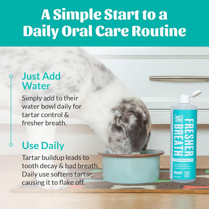 SKOUT'S HONOR Fresher Breath Water Additive for Pets - VOHC Accepted for Tartar Control, Freshens