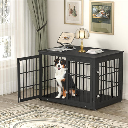42 Inch Heavy Duty Dog Crate Furniture for Large and Medium Dogs, Decorative Pet House End Table
