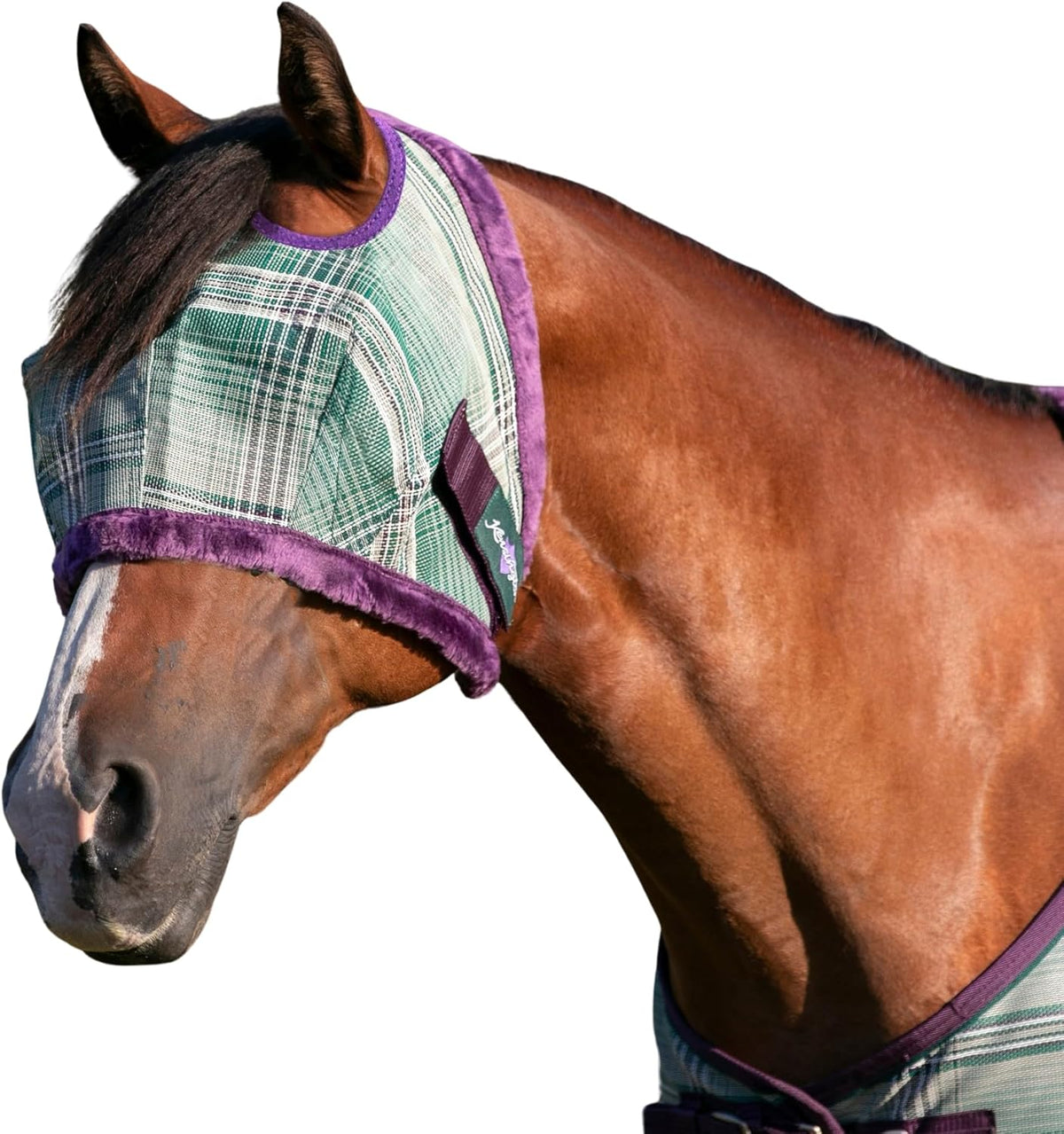 Kensington UV Fly Mask with Fleece Trim - Protective Mask with Dual Ear Opening Size: Small Color: