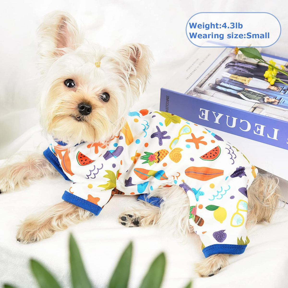 Dog Pajamas Pjs Fall Summer Dog Clothes for Small Dogs Girl - Boy - Medium Size Dogs, Soft Stretchy