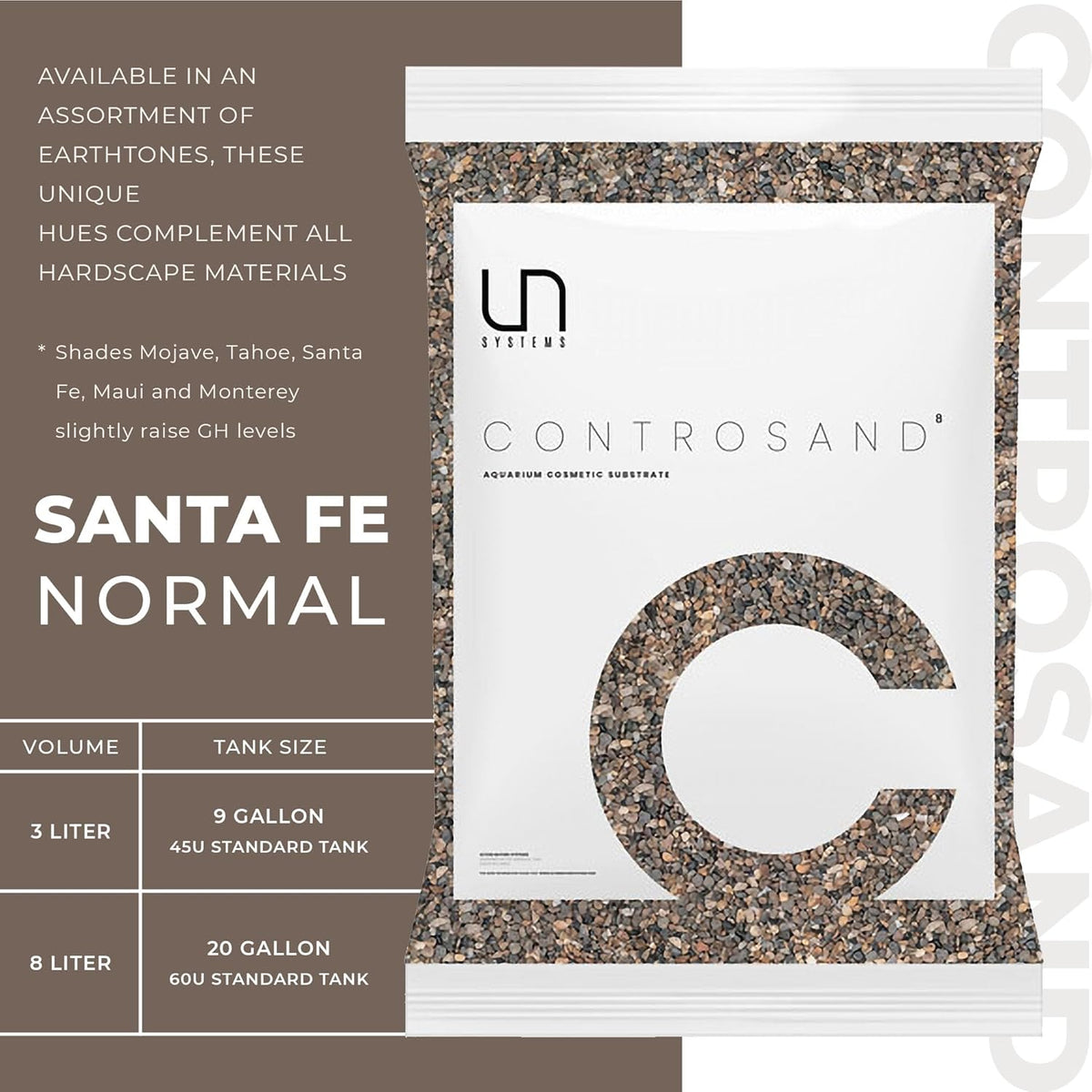 Ultum Nature Systems Controsand Santa Fe Aquarium Gravel (3L) - Small Pebbles for Fish Tank