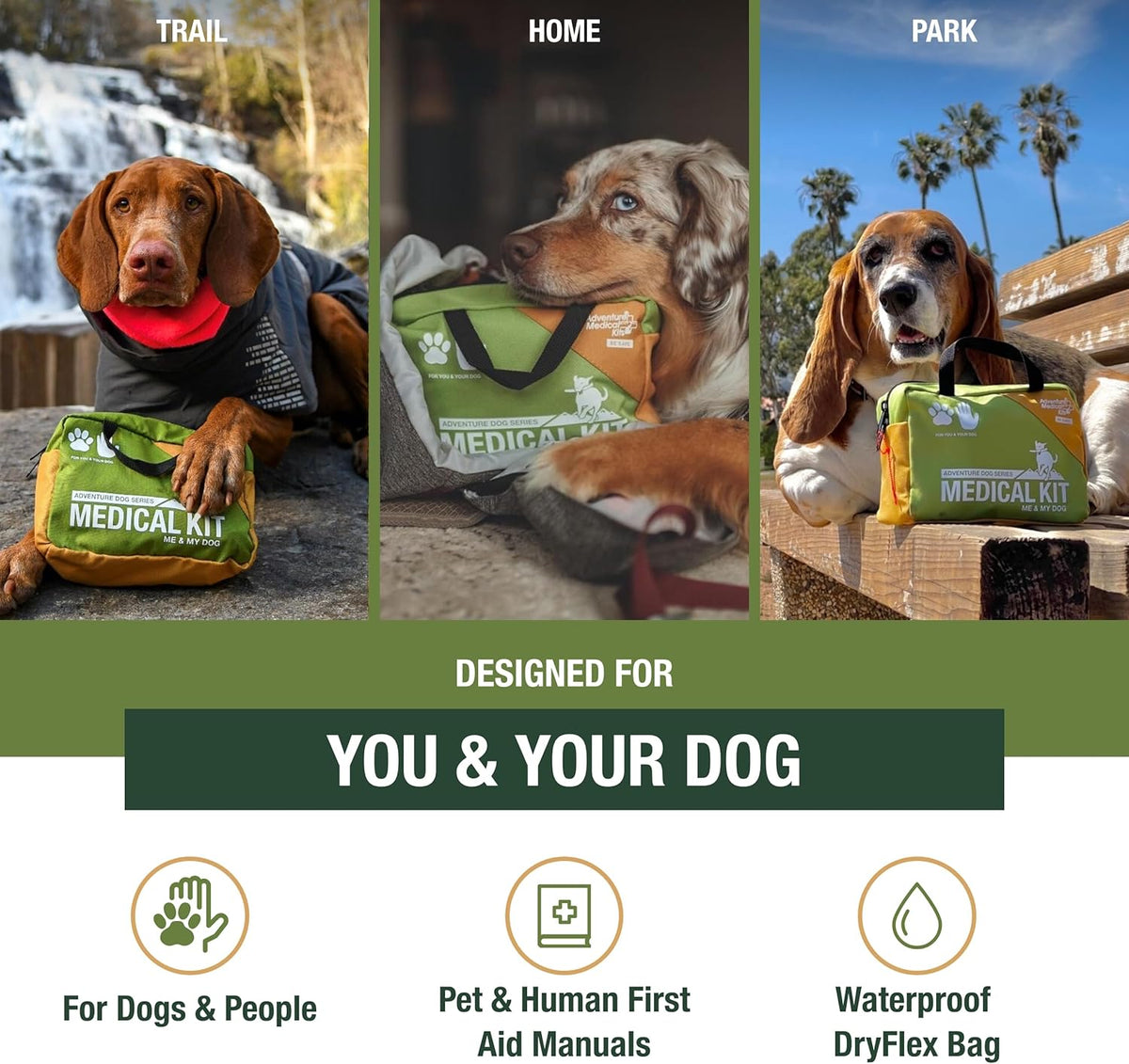 Adventure Medical Kits Me & My Dog Medical Kit - Human & Canine First Aid Essentials - Includes