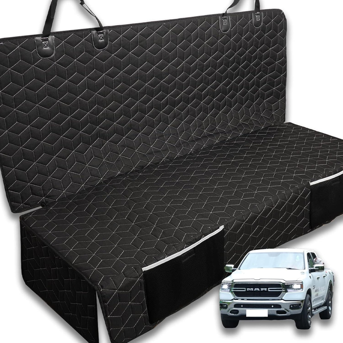 Dog Car Seat Covers for Back Seat,Waterproof Pet Bench Seat Covers for Trucks Ford