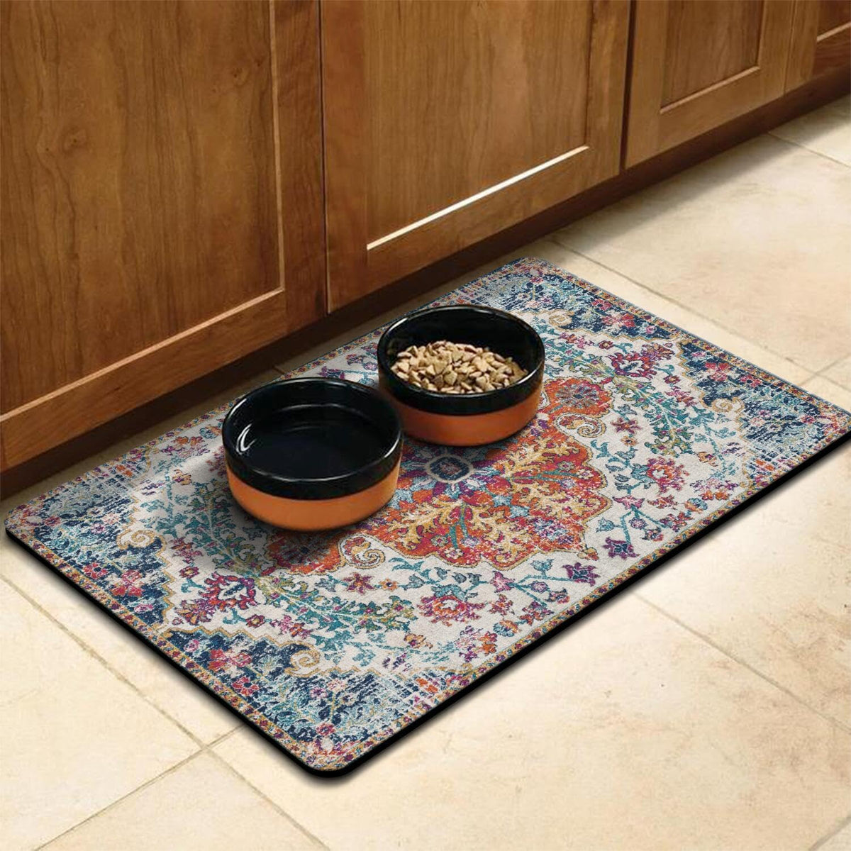 Pet Feeding Mat for Floors Waterproof Dog Mat for Food and Water Absorbent Quick Dry Non Slip mat