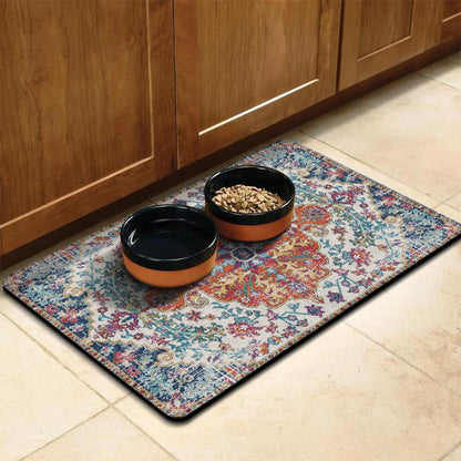 Pet Feeding Mat for Floors Waterproof Dog Mat for Food and Water Absorbent Quick Dry Non Slip mat
