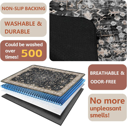 Washable Pee Pads for Dogs 2 Pack, Absorbent Reusable Puppy Pads Waterproof, Leakproof & Non-Slip