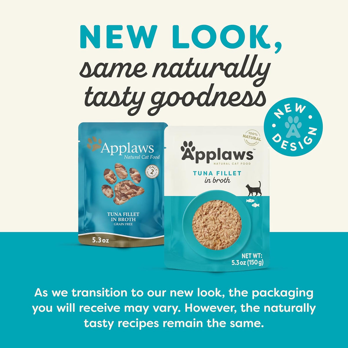 Applaws Natural Wet Cat Food in Broth, Limited Ingredient Wet Cat Food Pouches, No Additives, Made