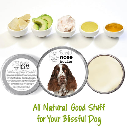The Blissful Dog Springer Spaniel Nose Butter for Dry, Cracked Skin, Lick-Safe Dog Nose Balm with