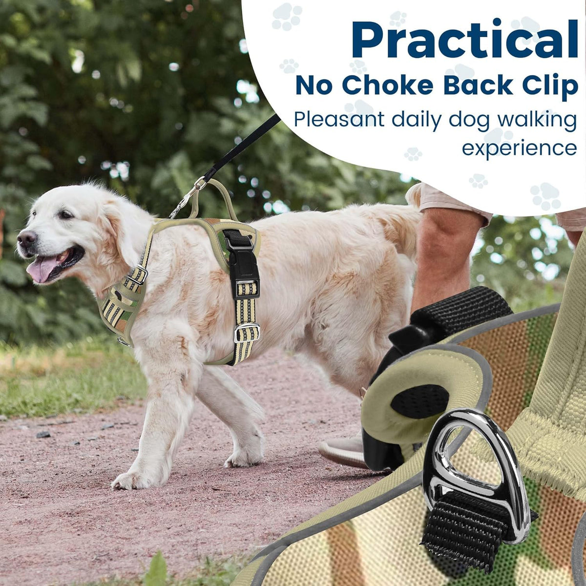 Funfox Dog Harness No Pull, Adjustable Pet Vest Harness, Super Soft Material with Vertical Handle
