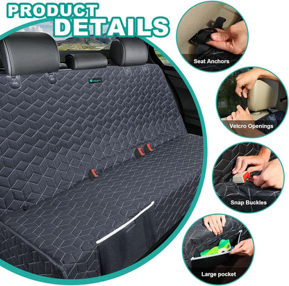 Dog Car Seat Covers for Back Seat,Waterproof Pet Bench Seat Covers for Trucks Ford