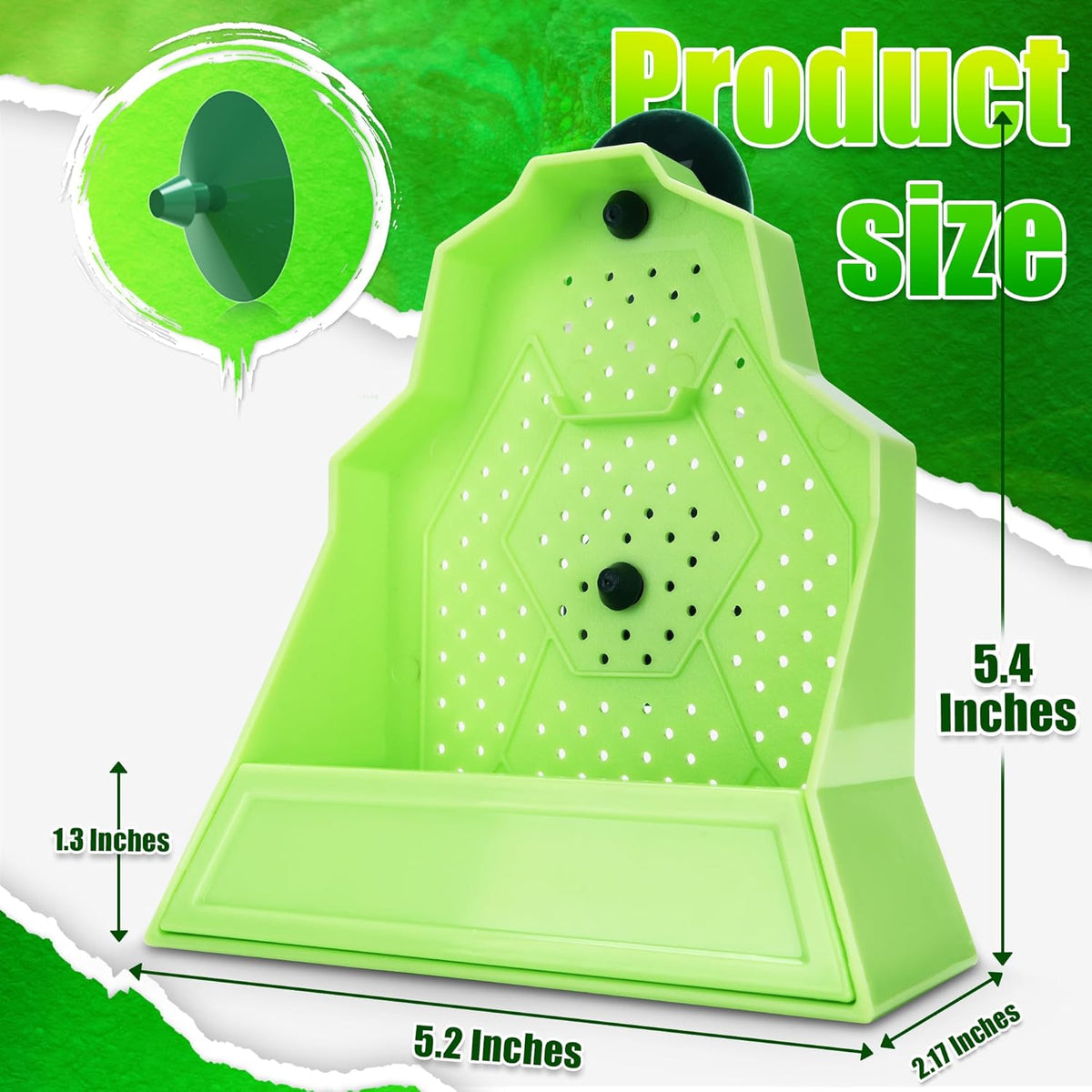 Reptile Anti-Escape Feeding Bowl, Wall-Mounted Feeder for Reptile, Stimulate Hunting Accessories
