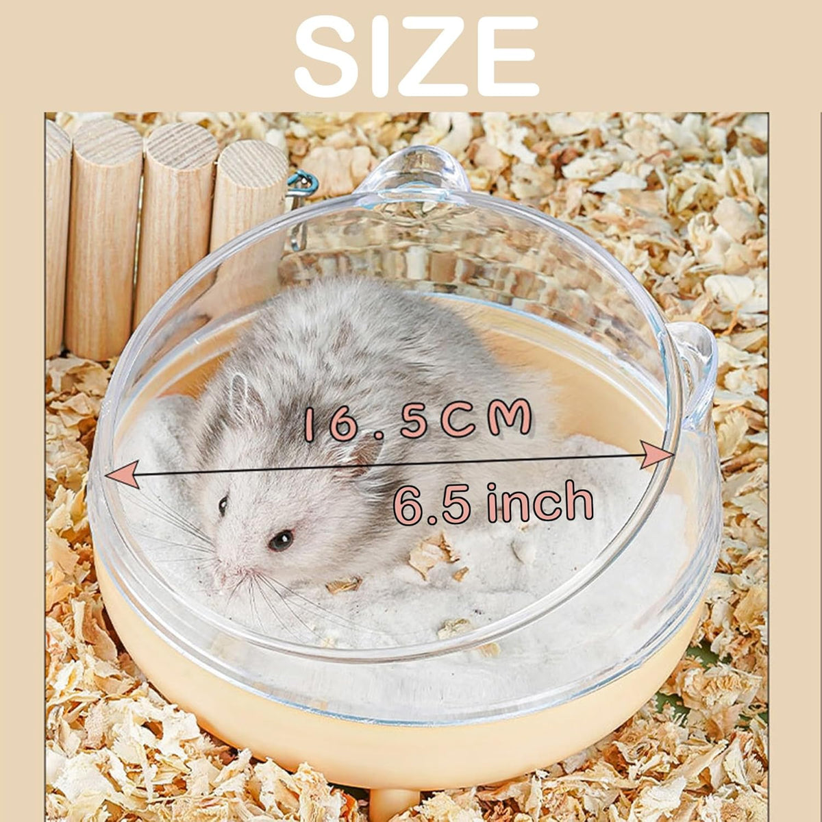 Meow&Woof Hamster Sand Bath Container, Large Sandbox Toilet Gerbil Batheoom, Tiny Chinchilla Dust