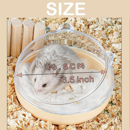 Meow&Woof Hamster Sand Bath Container, Large Sandbox Toilet Gerbil Batheoom, Tiny Chinchilla Dust