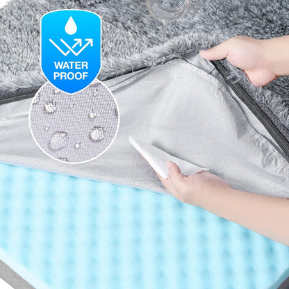 EHEYCIGA Foldable Human Dog Bed, Orthopedic Memory Foam Human Sized Dog Bed, Waterproof Pet Bed for