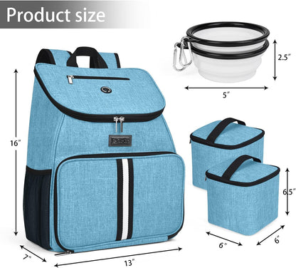 BAGLHER丨Dog Travel Bag, Airline Approved Pet Supplies Backpack, Dog Travel Backpack with 2 Silicone