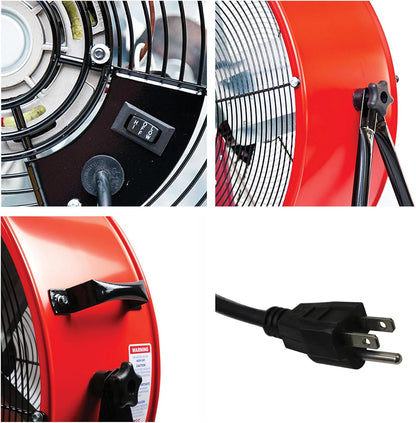 Maxx Air 24" Industrial Fan Heavy Duty - Rugged Drum Fan for Workshop - Powerful Shop Fans Heavy