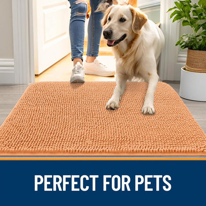OLANLY Dog Door Mat for Muddy Paws 44x32, Absorbs Moisture and Dirt, Absorbent Non-Slip Washable