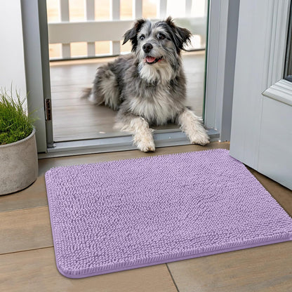 Smiry Dog Door Mat for Muddy Paws 24x16, Absorbs Moisture and Dirt Doormat, Non-Slip Washable Quick