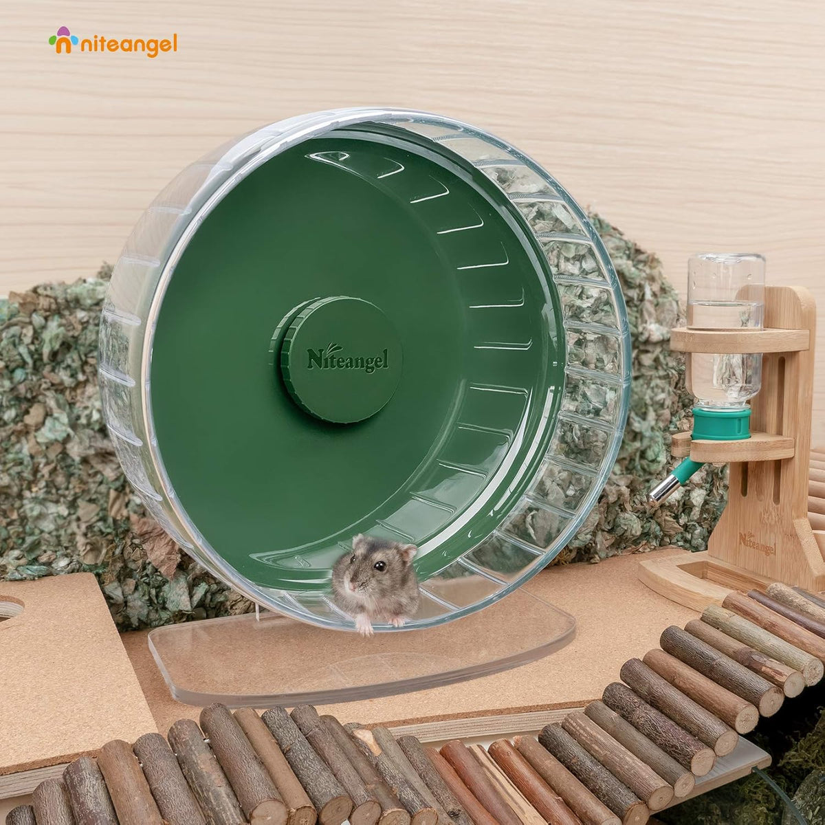 Niteangel Super-Silent Hamster Exercise Wheels: - Quiet Spinner Hamster Running Wheels with