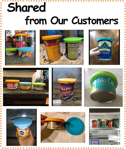 Comtim Pet Food Can Cover Silicone Can Lids for Dog and Cat Food(Universal Size,One fit 3 Standard
