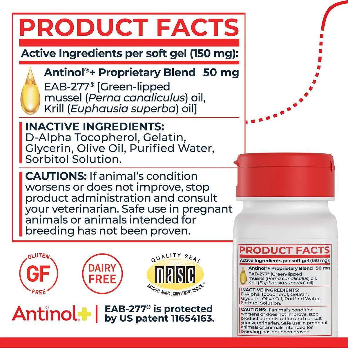 Plus, Mobility, Hip, and Joint Supplement for Dogs, Green-Lipped Mussels and Krill Oil - Dog Joint