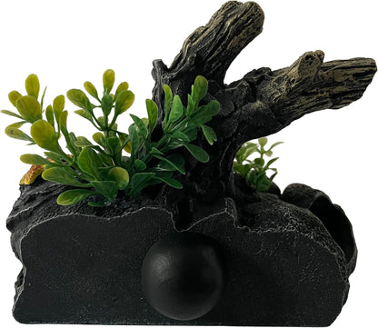 Aquarium Decor Magnetic Driftwood Outcropping Ornament – Wall-Mounted Fish Tank Decoration – Unique