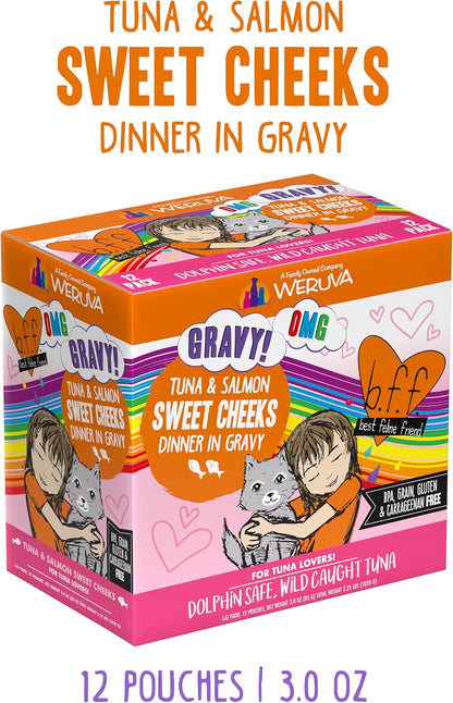 Weruva B.F.F. OMG - Best Feline Friend Oh My Gravy!, Tuna & Salmon Sweet Cheeks with Tuna & Salmon