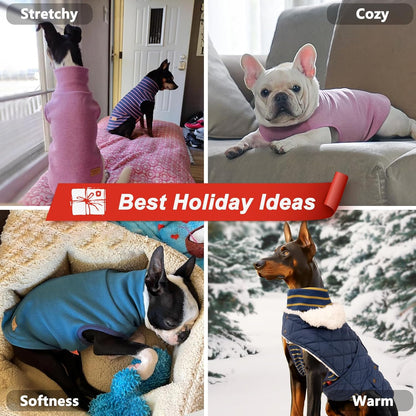 KYEESE 2Pack Dog Sweater Pullover Dog Sweaters for Small Dogs Male Warm Pet Coats Stretchy