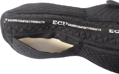ECP Equine Comfort Products Adjustable Shock Absorbing Memory Foam Half Saddle Pad, Injury