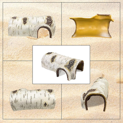 Reptile Hide Caves Simulation Tree Hideout Snake Hide Leopard Gecko Terrarium Plastic Plant Leaves