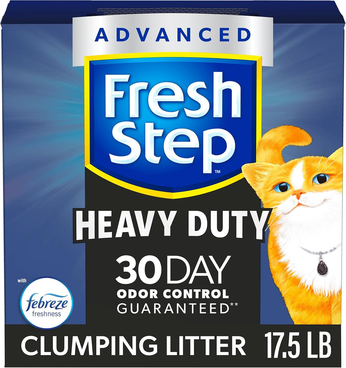 Fresh Step Clumping Cat Litter, Heavy Duty Advanced, Long Lasting 30-Day Odor Control with Odor