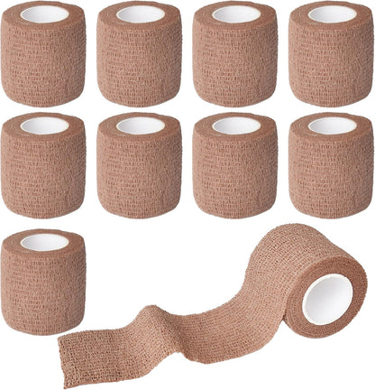 9 Pack 2" x 5 Yards Self Adhesive Bandage Wrap Self Stick Wrap for Ankle, Wrist, Finger, Sports