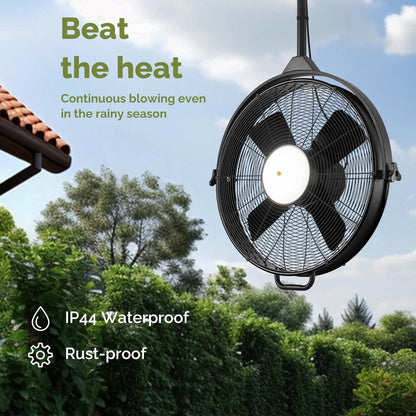 Orison 24.8'' Waterproof Outdoor Ceiling Fan, 6 Speed Ceiling Mounted Plug-In Cord Garage Fan with