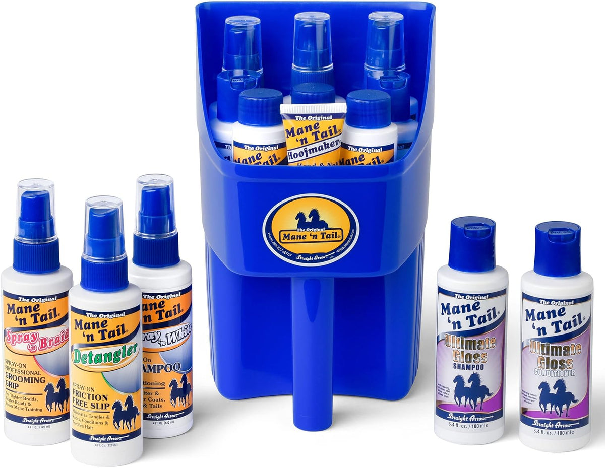 Mane 'n Tail Equine Sampler Set – 9 Travel-Size Products Including Original & Ultimate Gloss