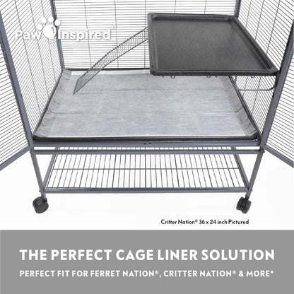 Paw Inspired Disposable Guinea Pig Cage Liners | Bamboo Charcoal Odor Controlling | Super Absorbent