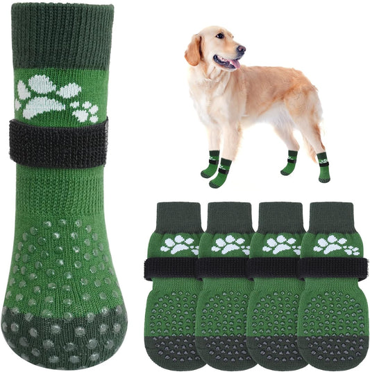 SCENEREAL Anti Slip Dog Sock to Prevent Licking Paws for Hardwood Floors, Boots & Paw Protector