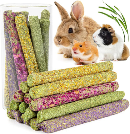 Sofier Timothy Hay Treats Rabbit Toys Bunny Toys Guinea Pig Hamster Natural Chews for Teeth