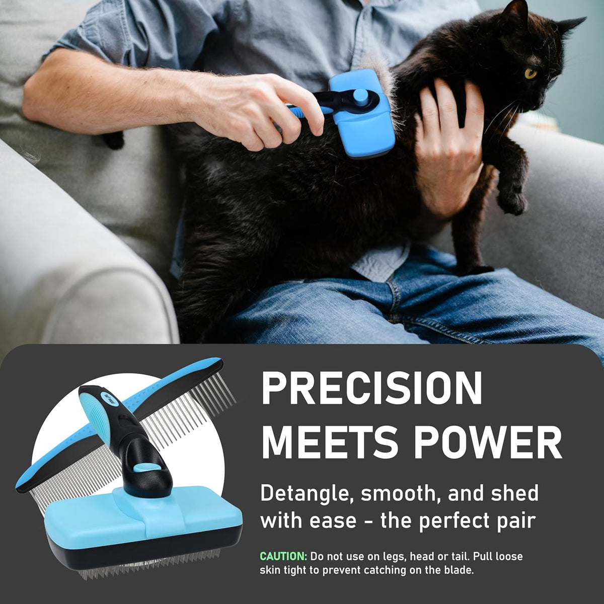 Maxpower Planet Pet Grooming Brush - Double Sided Shedding and Dematting Undercoat Rake Comb for