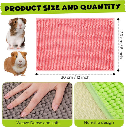 Barydat 8 Pcs Guinea Pig Cage Liner for Guinea Pig Cage Bedding Reusable Rabbit Mat Pad Washable