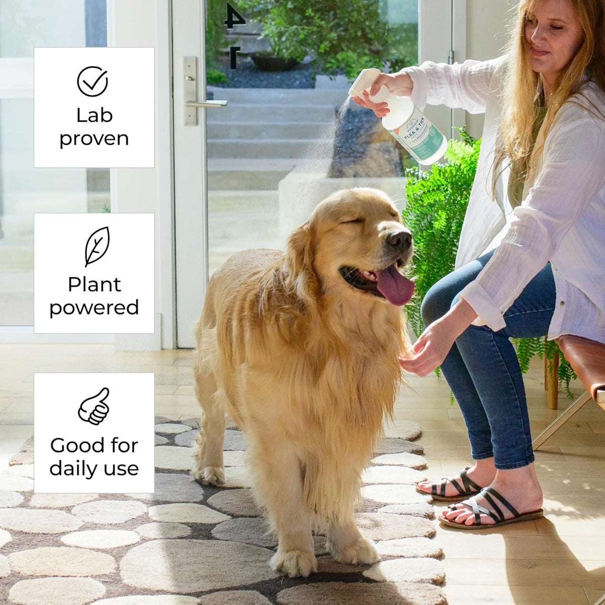 Wondercide - Flea, Tick & Mosquito Spray for Dogs, Cats, and Home - Tick Killer, Control