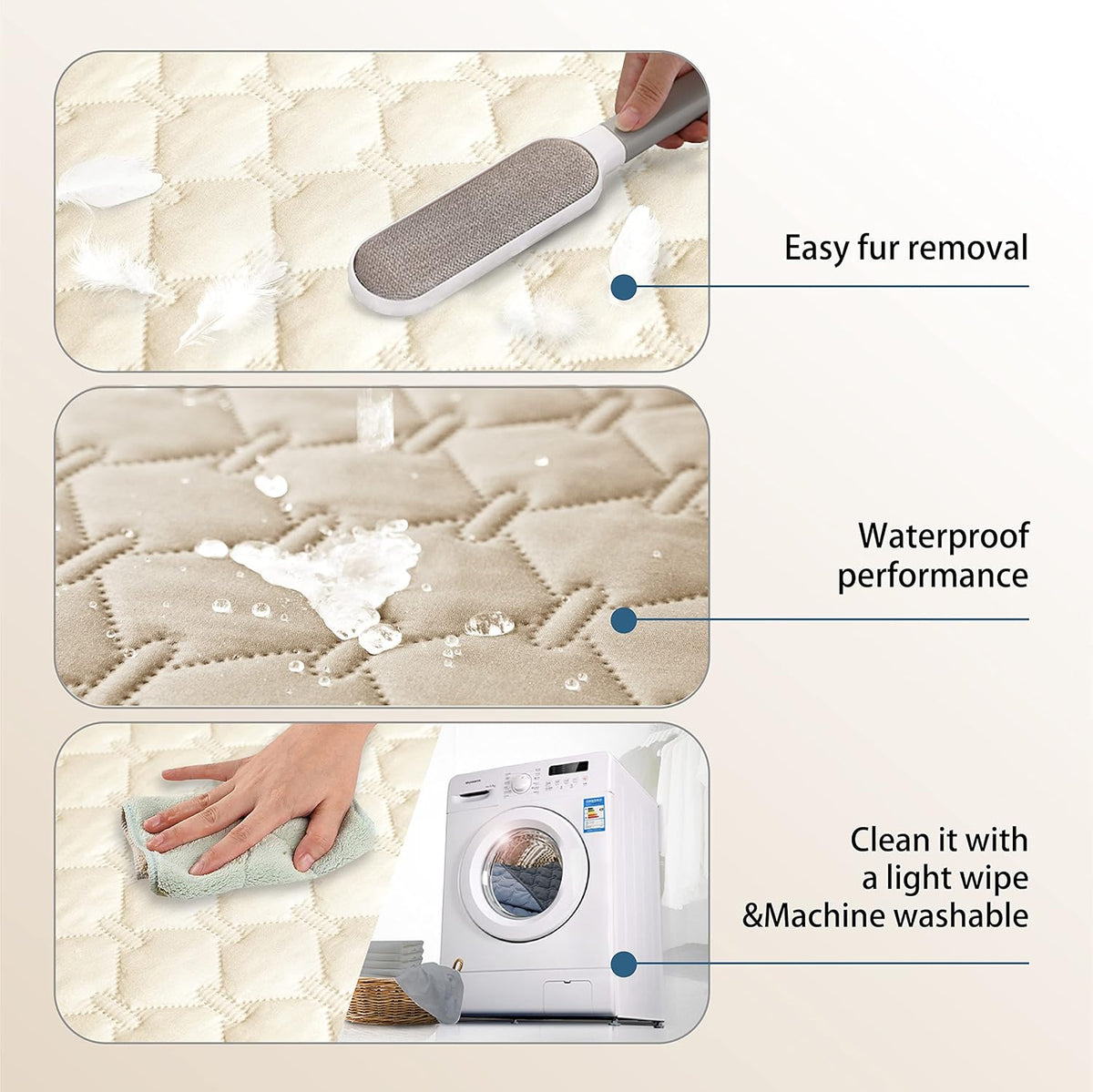 gogobunny 100% Double-Sided Waterproof Dog Bed Cover Pet Blanket Sofa Couch Furniture Protector for