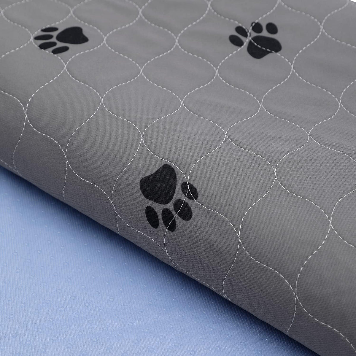 Washable Pee Pads for Dogs + Free Puppy Grooming Gloves/Quilted, Fast Absorbing Machine Washable