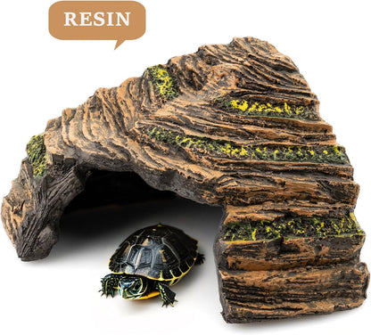 Reptile Hide Cave - Naturalistic Terrarium Décor for Reptiles and Amphibians, Safe & Comfortable
