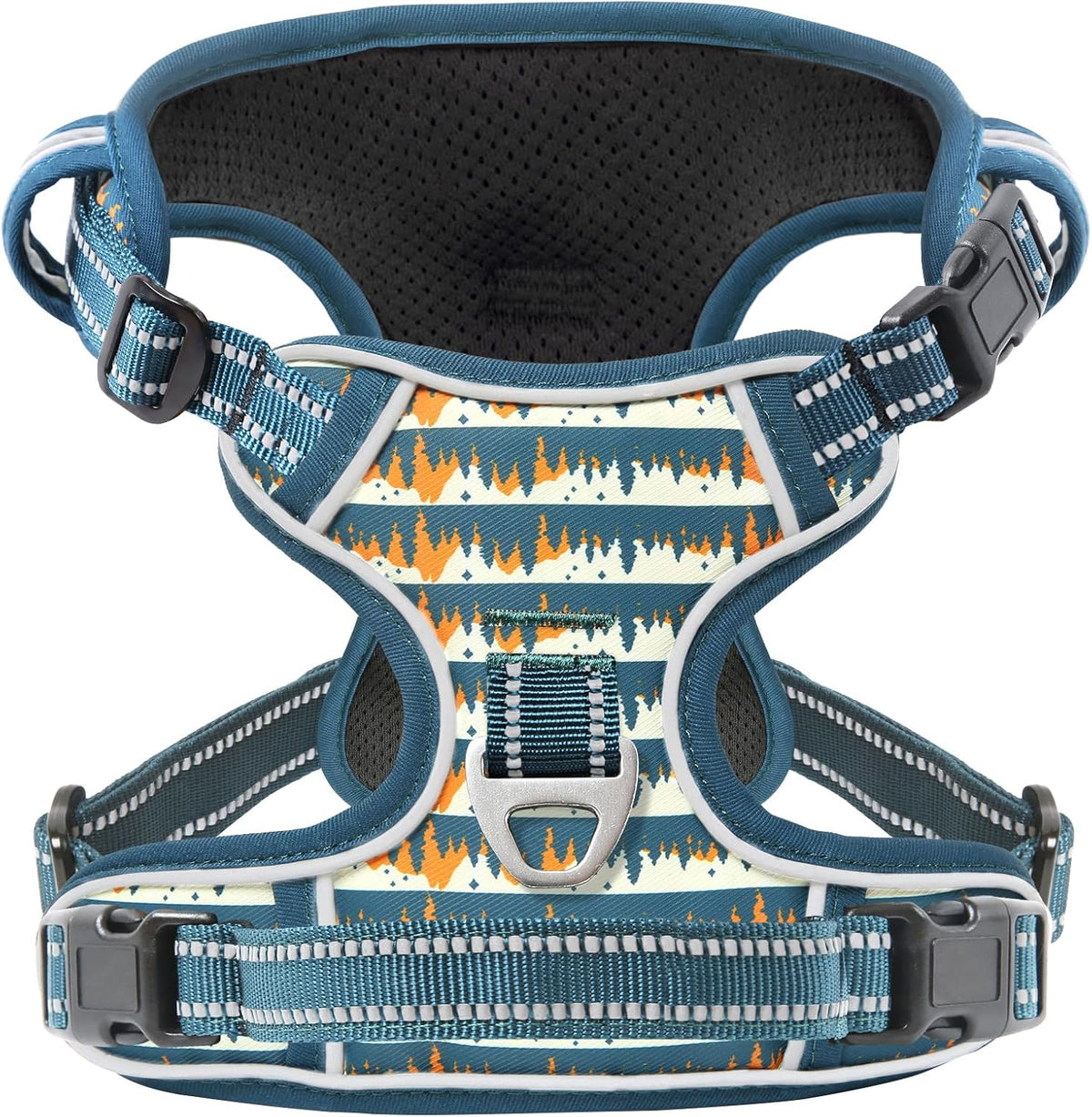 Timos Dog Harness, 3 Snap Buckles No-Pull Soft Padded Dog Vest with 2 Metal Leash Clips, Adjustable
