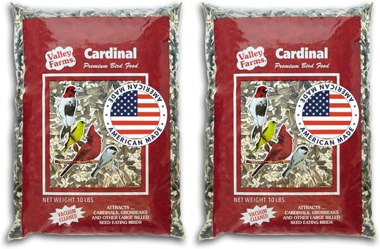 Valley Farms Cardinal Mix 3 LB 2-Pack (6 LB Total) Wild Bird Food for Outside Feeders, Cardinal
