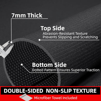 Large Exercise Mat for Home Workout,12‘x6’/10'x6'/9'x6'/8'x6'/7'x5'/6'x4' (7mm) Extra Thick Workout