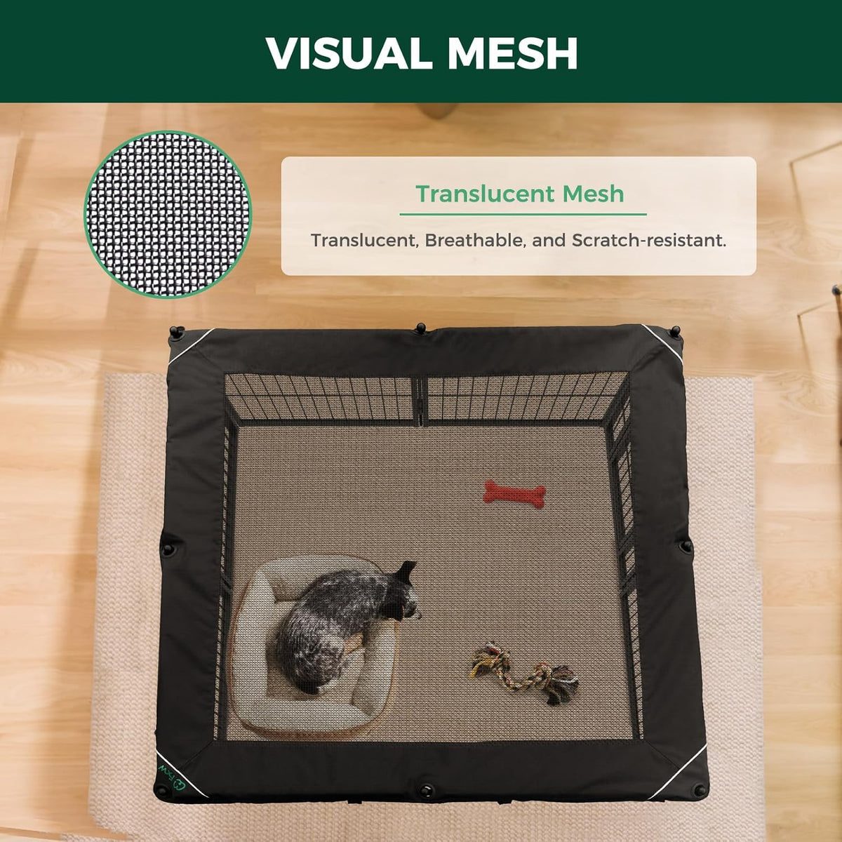 FXW Homeplus Unleashed Indoor Dog Playpen - Stress-Free and Safe Play, Heavy Duty 32 Inch 8 Wire